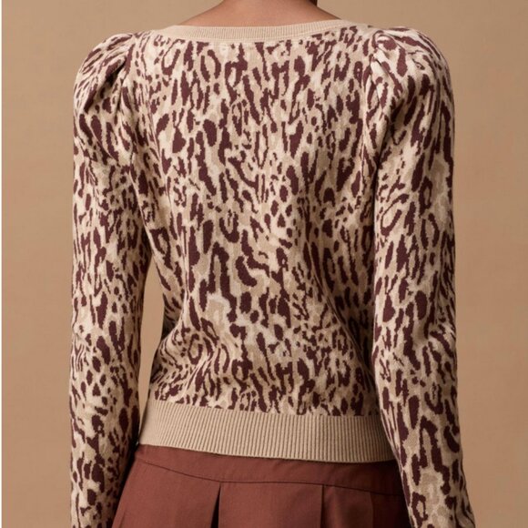 ANTHROPOLOGIE MAEVE Puff-Sleeve Pullover Sweater - Picture 2 of 6